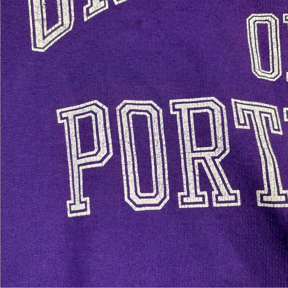 Vintage University Of Portland Oregon Purple White Crewneck Sweater